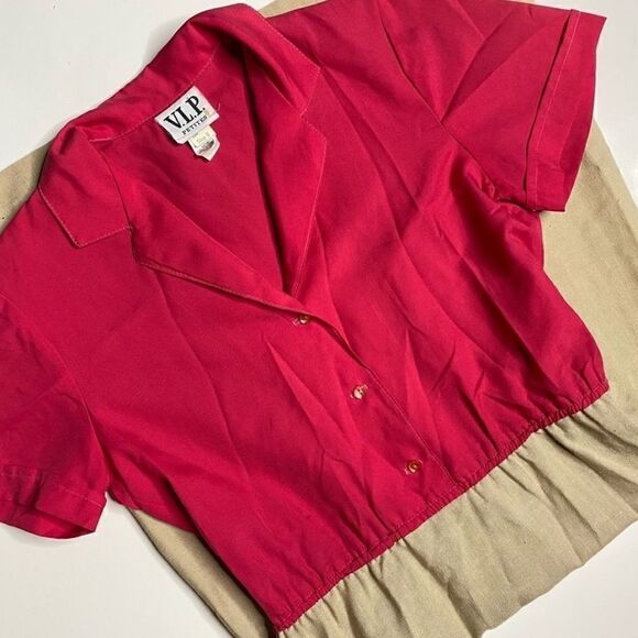 Vintage 1980’s Colorblock Button Up Shirt Dress - Picture 1 of 5